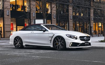 Wald, tuning, 4k, Mercedes-Benz S-Class Coupe, 2017 cars, C217, white Mercedes, supercars, Mercedes