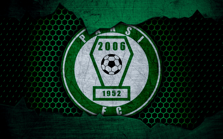 Paks, 4k, logo, NB io, ungherese Liga, calcio, football club, Ungheria, grunge, struttura del metallo, Paks FC