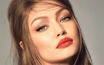 4k, Gigi Hadid, 2017, top-models, portrait, blonde, beauty