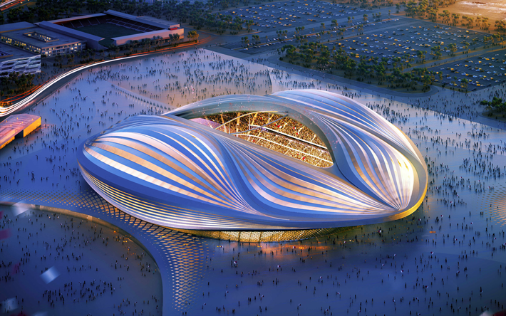 Al Wakrah Stadium, 4k, stadio di calcio, il calcio, il Qatar