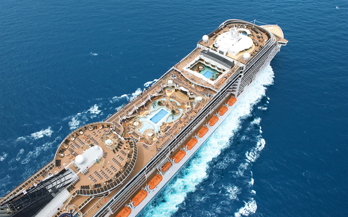Splendida, 4k, cruise ship, port, MSC Splendida, MSC Cruises