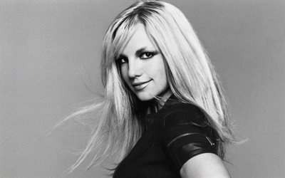 Britney Spears, 2018, monochrome, superstars, photoshoot, Hollywood, american actress, beauty