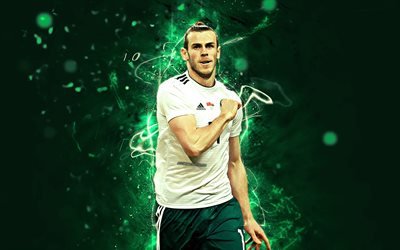 Gareth Bale, gl&#228;dje, Wales Landslag, fan art, abstrakt konst, garethbale11, Bale, fotboll, fotbollsspelare, neon lights, Walesisk fotboll