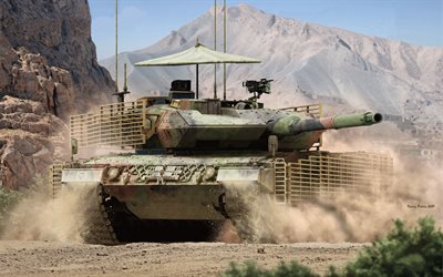 Leopard 2A6, Canadian tank, modern armored vehicles, tank drawings, Army of Canada, Leopard