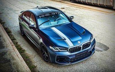 4k, Manhart MH5 GTR, view from above, 2021 cars, supercars, BMW F90, 2021 BMW M5, german cars, F90, HDR, BMW