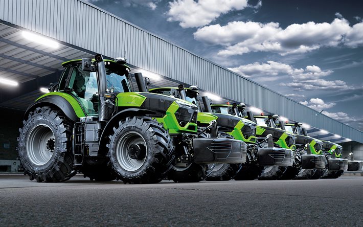Deutz-Fahr 9340 TTV Agrotron, 4k, 2021 tracteurs, machines agricoles, tracteur jaune, tracteur &#224; chenilles, HDR, tracteur sur le terrain, agriculture, ferme, r&#233;colte, Deutz-Fahr