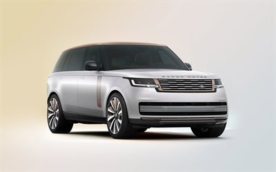 2022, Land Rover Range Rover, 4k, front view, exterior, luxury SUV, New White Range Rover, British Cars, Land Rover