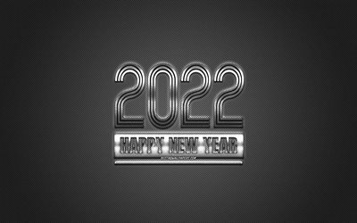 2022 New Year, 2022 white background, 2022 concepts, Happy New Year 2022, white carbon texture, white background