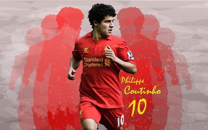 Philippe Coutinho, football, Liverpool, Angleterre, Br&#233;sil