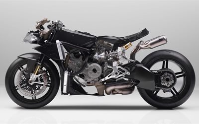 Ducati 1299 Superleggera, 2017, bobber, svarta motorcykel, Ducati