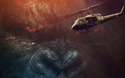 Kong Skull Island, 2017 movie, poster, adventure