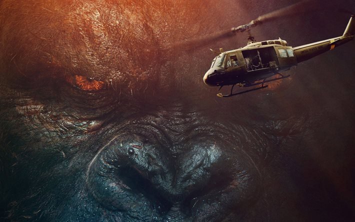Kong Skull Island, 2017 movie, poster, adventure