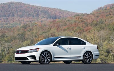 Volkswagen Passat GT, 2016, vit sedan, vit Volkswagen, tuning Passat, Koncept