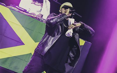 Sean Paul, 4k, o cantor jamaicano, caras, celebridade