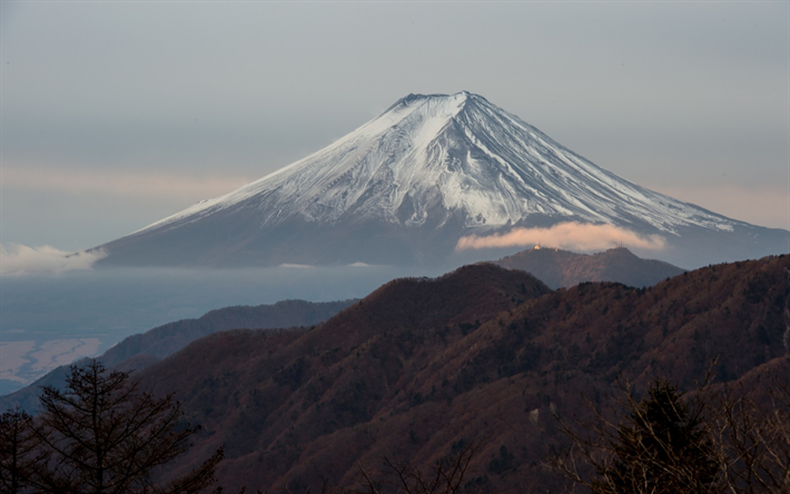 Fujiyama, Japan, acting stratovolcano, Fuji, mountain