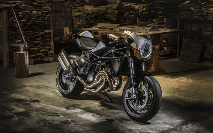 Moto Morini Corsaro Ti22, 2018, 4k, uusi moottoripy&#246;r&#228;, musta motobike