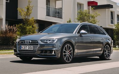 Audi S4 Avant, 4k, 2017 cars, wagons, new S4, german cars, Audi