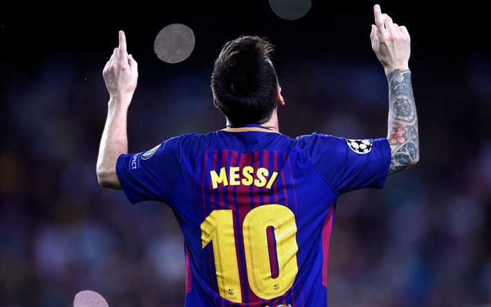 Lionel Messi, gol, Barcelona, Espa&#241;a, camiseta, n&#250;mero 10, La Liga, Leo Messi, Argentina