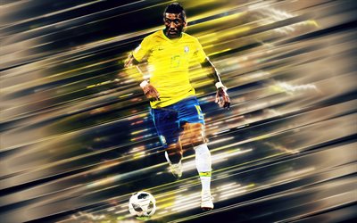 Paulinho, Brazil national football team, creative art, Brazilian soccer player, midfielder, Brazil, football, Jose Paulo Bezerra Maciel Junior