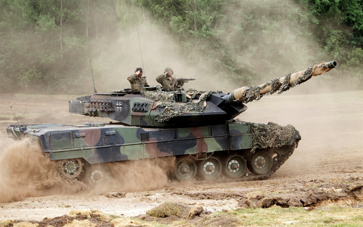 Leopard 2a7, Bundeswehr, Leopard 2, German main battle tank, landfill, modern tanks, armored vehicles, Germany
