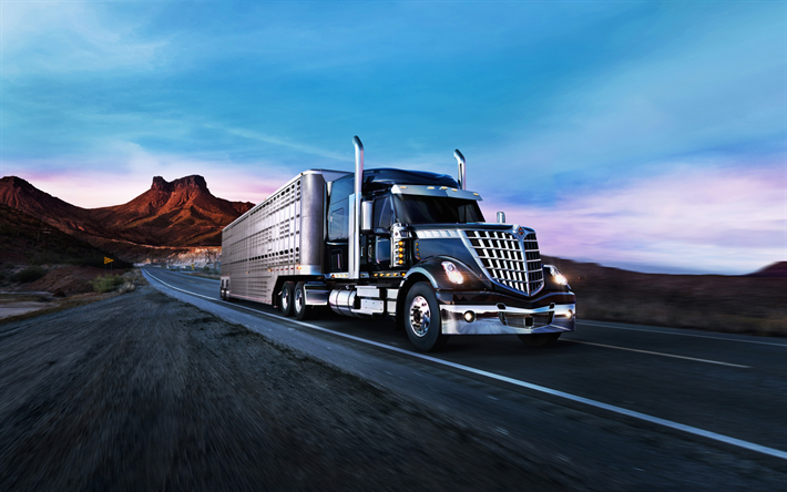 International Lone Star, road, 2018 trucks, new Lone Star, semi-trailer truck, LKW, trucks, International Trucks