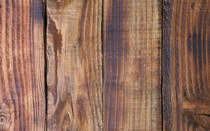 茶色の板のテクスチャ, 垂直板のテクスチャ, 古い木の背景, 木の板