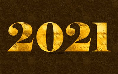 4k, 2021 new year, artwork, 2021 golden stone digits, 2021 concepts, 2021 on stone background, 3D art, 2021 year digits, Happy New Year 2021