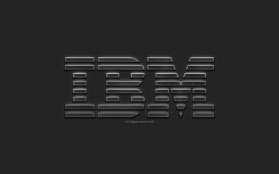 IBM, metal arka plan, IBM metal logosu, yaratıcı sanat, markalar, IBM logosu, IBM amblemi, metal sanatı