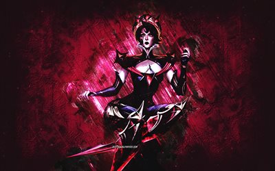 Camille Arcana, League of Legends, purple stone background, main characters, Camille Arcana LoL, League of Legends characters, Camille Arcana League of Legends