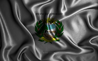 Francisco Morato flag, 4k, silk wavy flags, brazilian cities, Day of Francisco Morato, Flag of Francisco Morato, fabric flags, 3D art, Francisco Morato, cities of Brazil, Francisco Morato 3D flag