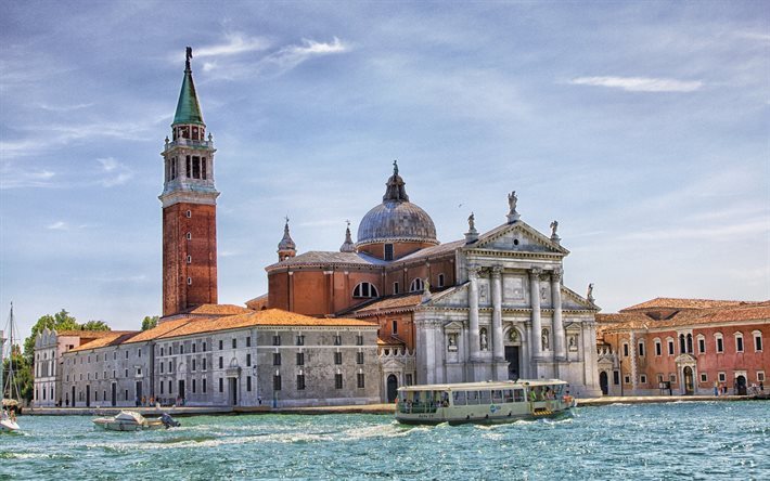 San Giorgio Maggiore, Venedik, kilise, yaz, İtalya
