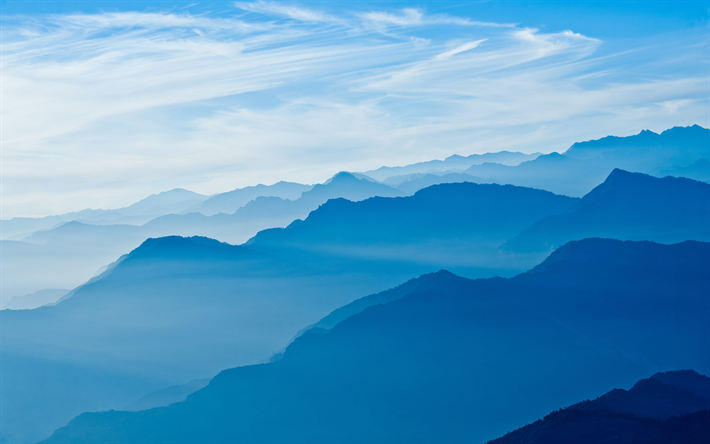 Himalaia, 4k, montanhas, Nepal, &#193;sia