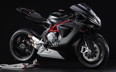 MV Agusta C3 800, 2018, 4k, 黒スポーツバイク, レーシングバイク, MV Agusta