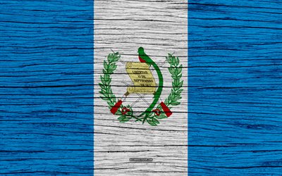 La bandera de Guatemala, 4k, Am&#233;rica del Norte, de madera de la textura, La bandera, los s&#237;mbolos nacionales, los de la bandera de Guatemala, el arte, Guatemala