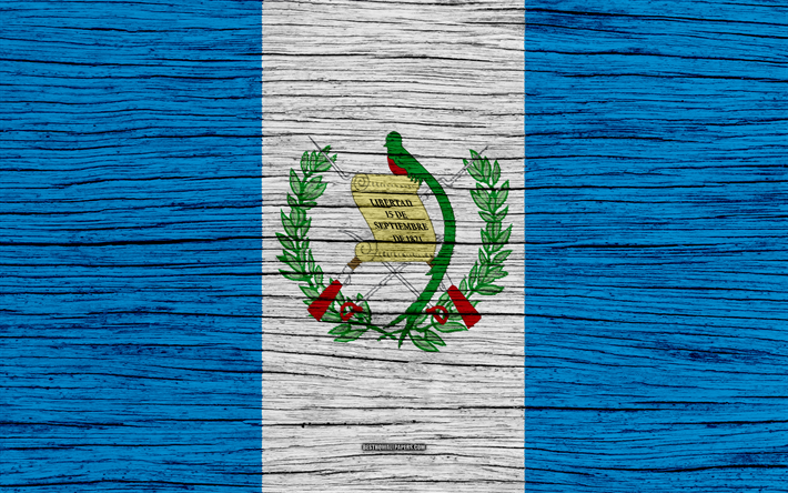Bandeira da Guatemala, 4k, Am&#233;rica Do Norte, textura de madeira, Bandeira da guatemala, s&#237;mbolos nacionais, arte, Guatemala
