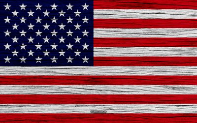 Bandeira dos EUA, 4k, Am&#233;rica Do Norte, textura de madeira, Bandeira americana, s&#237;mbolos nacionais, EUA a bandeira nacional, arte, EUA, Bandeira dos Estados unidos