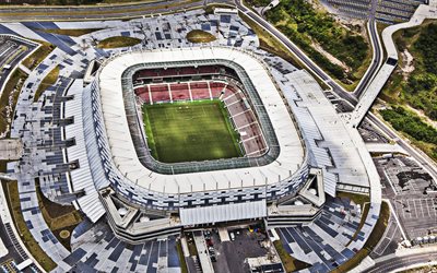 Arena Pernambuco, Brazilian Football Stadium, Sao Lourenco da Mata, Recife, Brazil, aero view, Clube Nautico Capibaribe, Nautico stadium, new brazilian stadiums