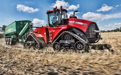Case IH Quadtrac 540 CVX, 4k, tracked tractors, 2019 tractors, agricultural machinery, tractor in the field, agriculture, Case