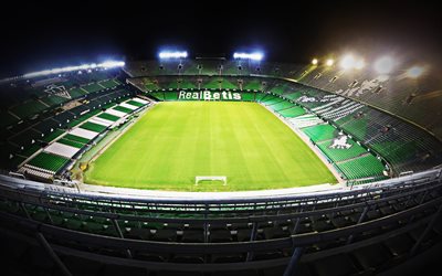 Estadio Benito Villamarin, Sevilla, Spanien, Real Betis-stadion, Ligan, Spanska Football Stadium, Real Betis, fotbollsplanen