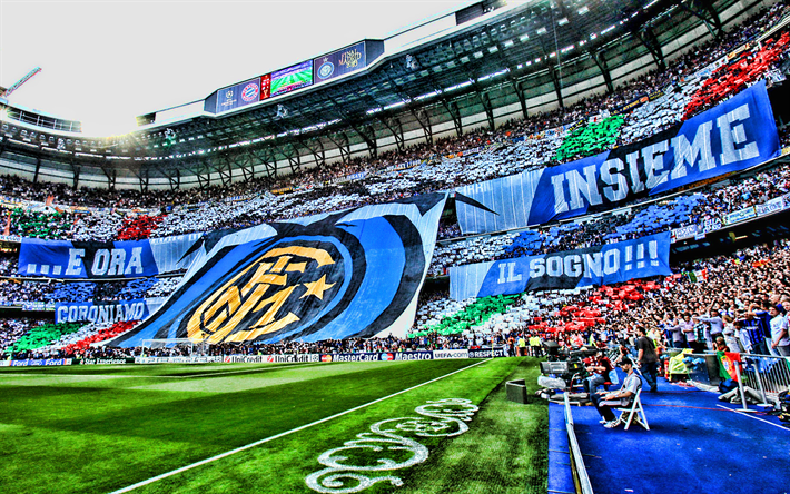 Internazionale Stadyumu, HDR, Giuseppe Meazza Stadı, San Siro, futbol, futbol stadyumu, Milan, İtalya, Internazionale