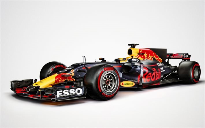 F&#243;rmula 1, O Red Bull RB13, 2017, carro de corrida, F1, novo Red Bull