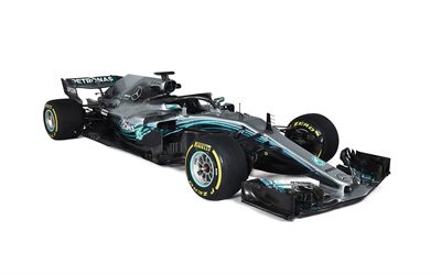 Mercedes-AMG F1 W09, 2018, Formula 1, uusi Mercedes auto, F1, uusi pilotti suoja, kaudella 2018, W09, HALO suoja, Mercedes