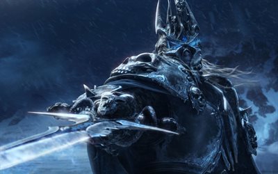Lich King, guerreiro, World of Warcraft, espada, monstros, WoW
