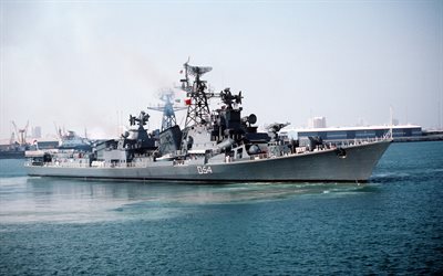 INS Ranvir, port, destroyers, D54, combat ship, warship, Ranvir, Indian Navy