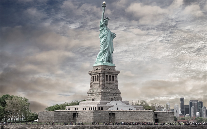 Statue de la Libert&#233;, monument, la Libert&#233; &#201;clairant le Monde, de New York, american points de rep&#232;re, les etats-unis, en Am&#233;rique, Manhattan, new york, &#233;tats-unis
