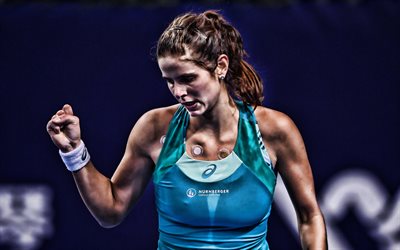 4k, julia goerges, freude, deutscher tennis-spieler, wta, close-up, sportler, goerges, tennis -, hdr -, tennis-spieler