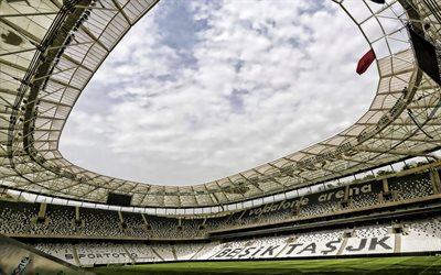 Vodafone Parque, vista interior, campo de f&#250;tbol, turco estadio de f&#250;tbol, estadio Besiktas, Estambul, Turqu&#237;a, del f&#250;tbol, de los nuevos estadios