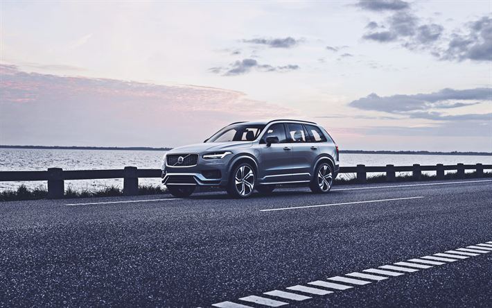 Volvo XC90, 4k, road, 2019 bilar, Stadsjeepar, nya XC90, svenska bilar, Volvo