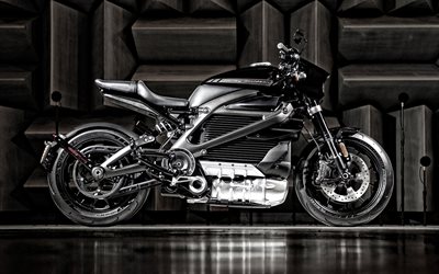 Harley-Davidson LiveWire, 2020, Electric Motorcycles, side view, black motorcycle, new black LiveWire, Harley-Davidson