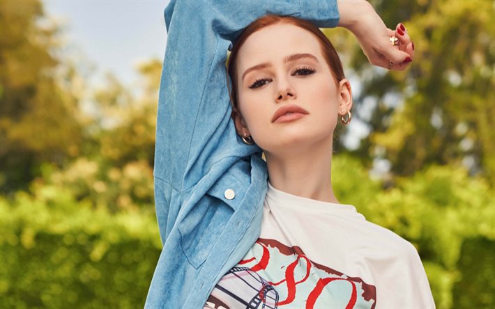 Madelaine Petsch, 4k, Shein Fall Collection Photoshoot, american celebrity, Hollywood, ginger woman, american actress, beauty, Madelaine Petsch photoshoot
